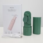 2 in 1 Mini Fan - Hot Sale Travel Powerful Handheld Power Bank Rechargeable Fan