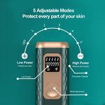 IPL Laser Hair Remover - Portable Ice Cooling Permanent Home Use Epilator Tool