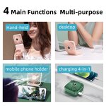 4 in 1 Mini Fan - Custom 5000mAh USB Rechargeable Table Handheld Power Bank