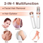 IPX7 Women's Electric Shaver - Waterproof Facial Body Bikini Hair Trimmer Epilator