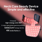 Infrared LED Face Mask - 2025 Most Popular Silicone Red Light Therapy Neck Tool