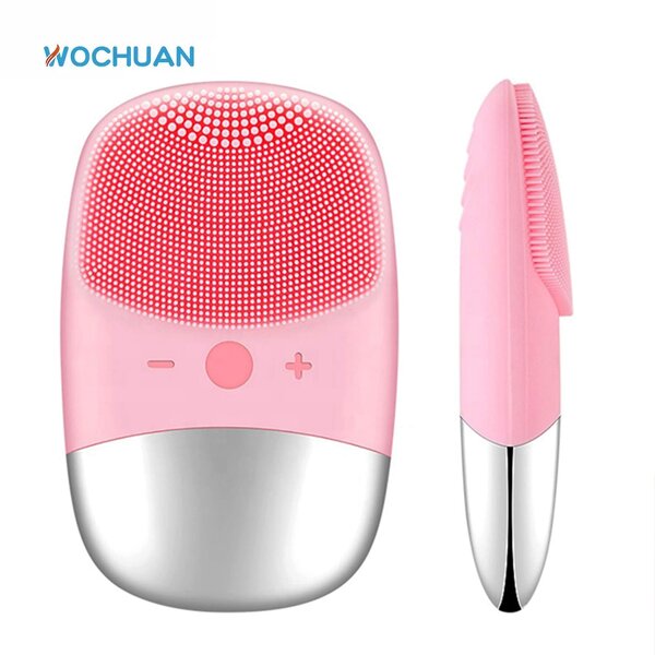 Silicone Facial Cleansing Brush - Rechargeable Waterproof Sonic Deep Clean Exfoliator