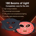 Infrared LED Face Mask - 2025 Most Popular Silicone Red Light Therapy Neck Tool