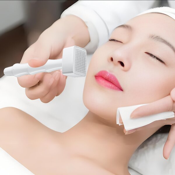 Derma Rolling System Manufacturer - Premium 140 PINS Adjustable Titanium DermaStamp for Body Lips Face