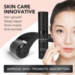 Derma Roller SET Manufacturer - Matte Black 540 Stainless Steel 0.25mm for Beard Hair Growth Serum