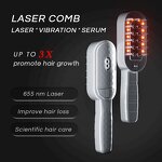 Laser Hair Comb Manufacturer - NEW 655nm Red Light Therapy with High Frequency Vibration Scalp Massage