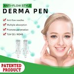 Dermapen Manufacturer - CE Approved Auto 2 Pcs Battery Anti-flow Microneedle Pen for Face Rejuvenation