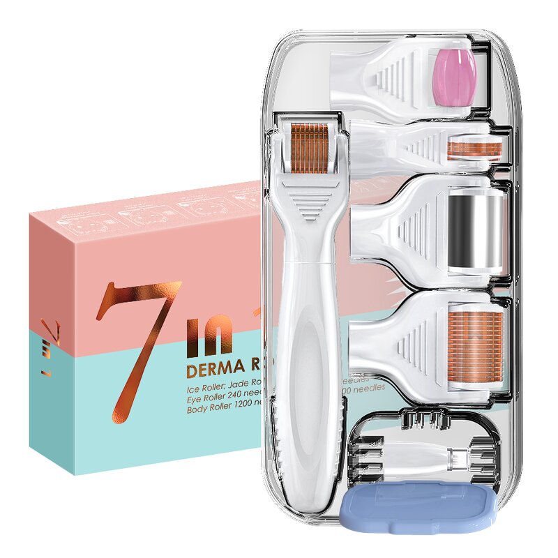 Dermaroller SET Manufacturer - OEM 7in1 Facial for Home Acne Removal Skin Care Hair Beauty