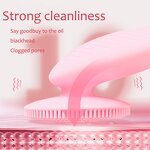 Portable Facial Cleansing Brush - Waterproof Sonic Silicone Base Nose Pore Cleaner