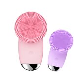 Sonic Facial Cleansing Brush - Portable Skin Care Silicone Face Cleaning Tool