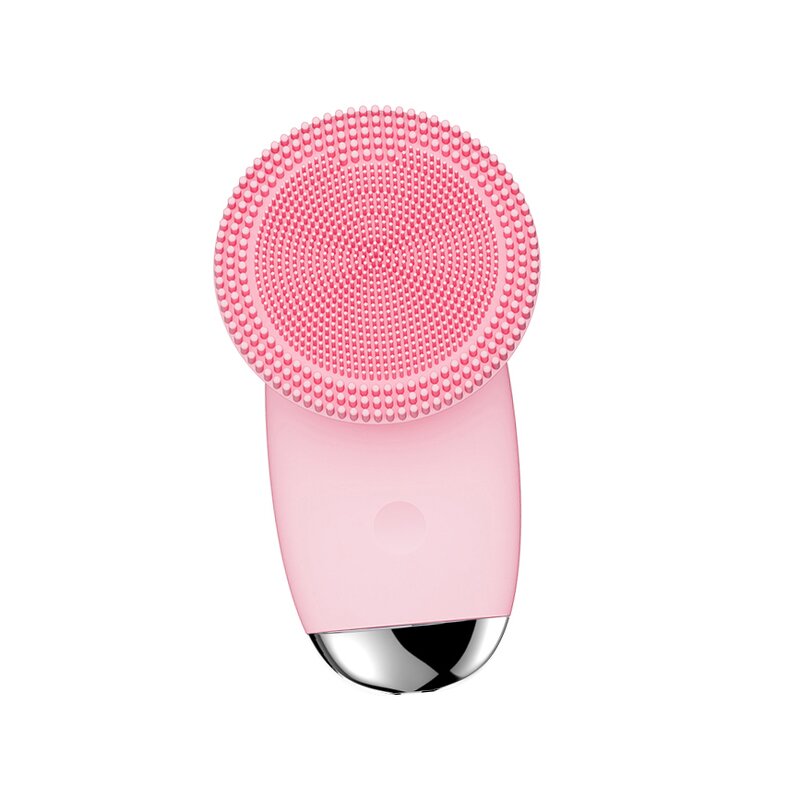 Portable Facial Cleansing Brush - Waterproof Sonic Silicone Base Nose Pore Cleaner