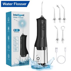 Cordless Water Flosser - IPX7 Waterproof 5 Nozzles Dental Teeth Cleaning Tool