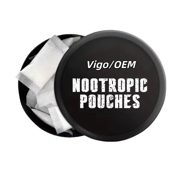 Caffeine Nootropic Pouches - Vigo 100mg Mint L-Tyrosine L-Theanine Memory Focus