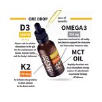 Vitamin D3 K2 Drops - Customized 50000 D3-2k Cholecalciferol Calcium Kids