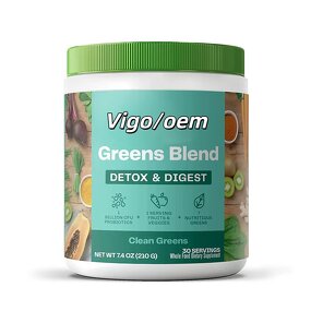 Organic Super Greens Powder - Vigo OEM Vegan Spirulina Chlorella Detox Smoothie