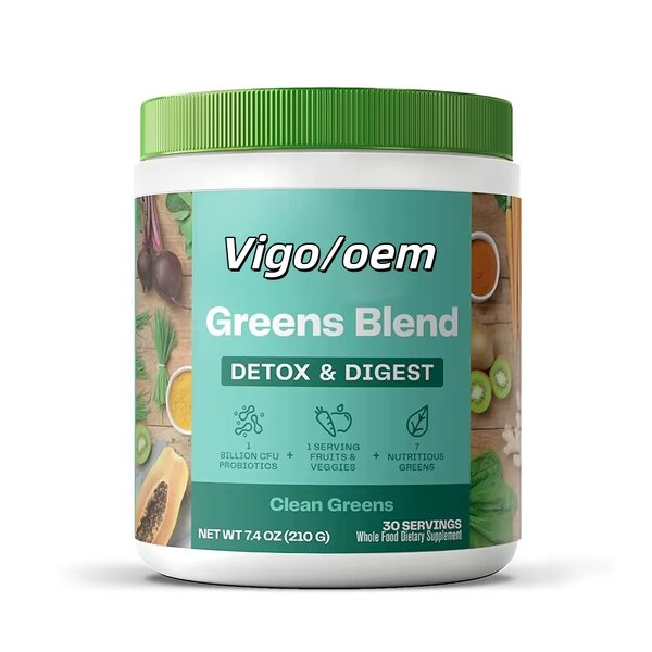 Organic Super Greens Powder - Vigo OEM Vegan Spirulina Chlorella Detox Smoothie
