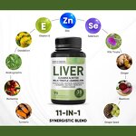 Liver Cleanse Capsules - Vigo Milk Thistle Dandelion Root 9 Minerals Support