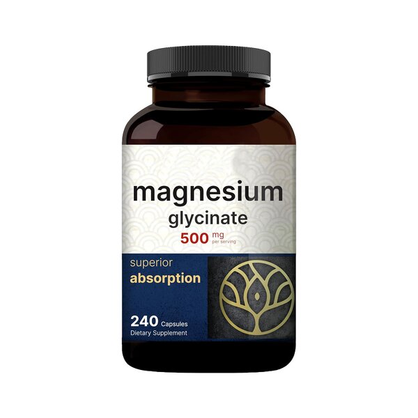 Magnesium Glycinate Capsules - Primitive GMP Superior Absorption Supplement