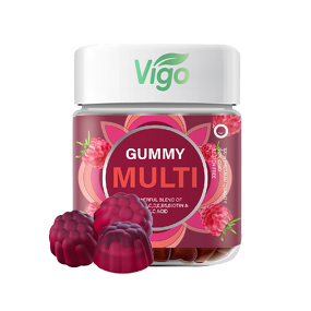Multivitamin Gummies - Vigo Raspberry Flavor Essential Minerals Daily Candy