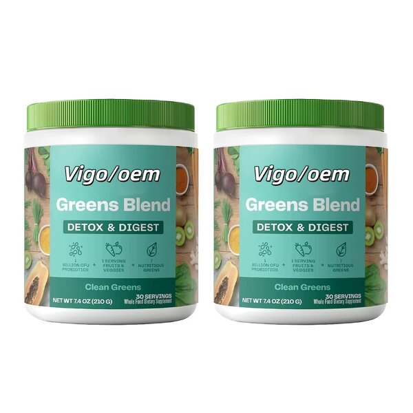 Superfood Greens Powder - Custom Organic Plant Protein Digestive Enzymes Probiotics