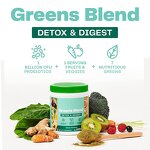 Superfood Greens Powder - Custom Organic Plant Protein Digestive Enzymes Probiotics