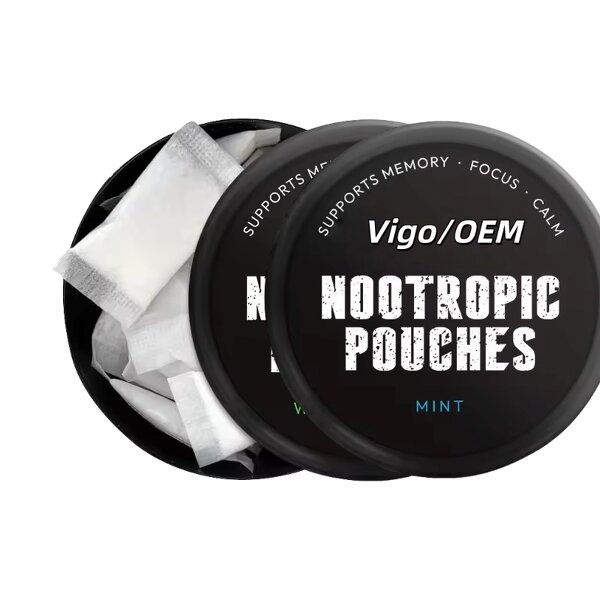 Caffeine Nootropic Pouches - Vigo 100mg Custom Nicotine-free Natural Ingredients