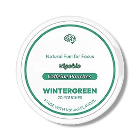 Wintergreen Caffeine Pouches - Vigo Nicotine Replacement Nootropic Focus Custom