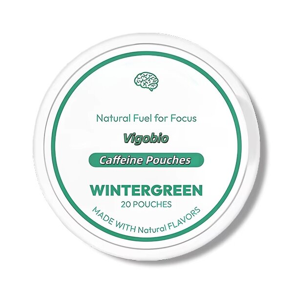 Wintergreen Caffeine Pouches - Vigo Nicotine Replacement Nootropic Focus Custom