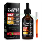 Vitamin B Complex Drops - Private Label Halal Organic Zinc Thyroid Health Women