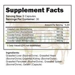 Beef Organ Capsules Manufacturer - New Zealand Grass Fed Visceral 500mg