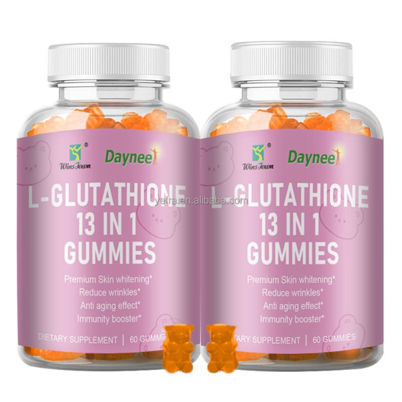 Glutathione Gummies Factory - Whitening Supplement L-Glutathione Biotin Capsules 13 in 1 Collagen