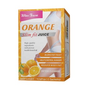 Slim Juice Powder Factory - Herbs Orange Flavor Diet Flat Tummy Detox Weight Loss Belly Fat Burn