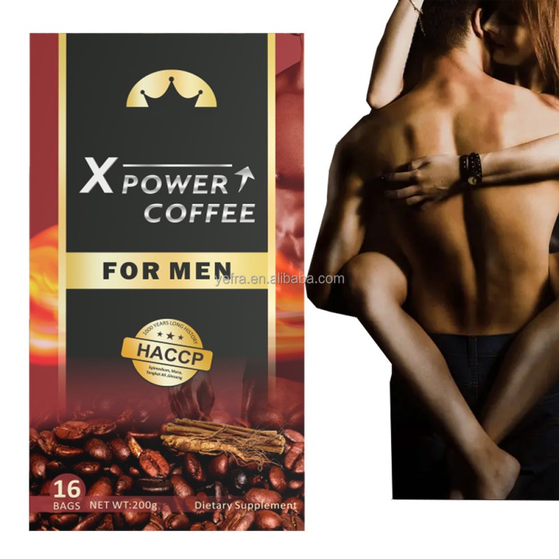 Men Energy Coffee Factory - OEM ODM Strong X Man Power Black Coffee Xpower Maca Instant