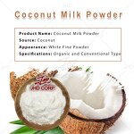 Coconut Milk Powder - USA EU Organic 100% Pure No Artificial Flavor Bulk