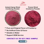 Cranberry Fruit Powder - USA EU Pure Natural Freeze Dried Food Supplement