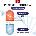 NAD+ Softgel Capsules - OEM Private Label 900mg with Resveratrol Supplement