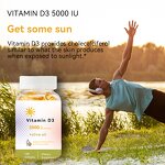 Vitamin D3 K2 MK7 Softgel - OEM Vegan Organic for Bones Heart Health Capsules