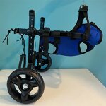 Dog Cart Wheelchair - Adjustable Stainless Steel 2-Wheel Handicapped Support