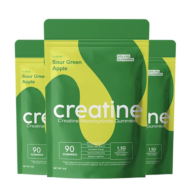 Creatine Monohydrate Gummies - Factory Vegan 90 Count Pre Workout Energy Management