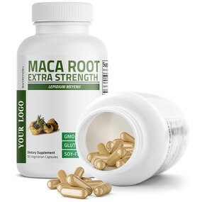 Black Maca Root Capsules - Organic Men Women Strength Adult Herbal Supplement