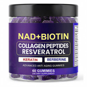 NAD+ Resveratrol Gummies - Wholesale 60 Count Hair Skin Nails Joint Support