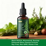 Black Walnut Soursop Drops - Nature Organic Herbal Liquid Gut Cleanse Digestive Health