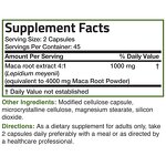 Black Maca Root Capsules - Organic Men Women Strength Adult Herbal Supplement
