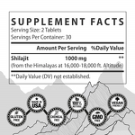 Shilajit Tablets - China Manufacturer OEM Private Label 60 Count Pure Natural