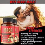 Ginseng Maca Capsules - Vanwin 90 Count Male Energy Endurance Support