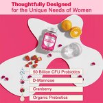 Women Probiotic Gummies - OEM Cranberry pH Balance 50 Billion Digestive Health