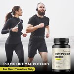 Potassium Iodine Tablets - 130mg 120 Count Immunity Thyroid Support