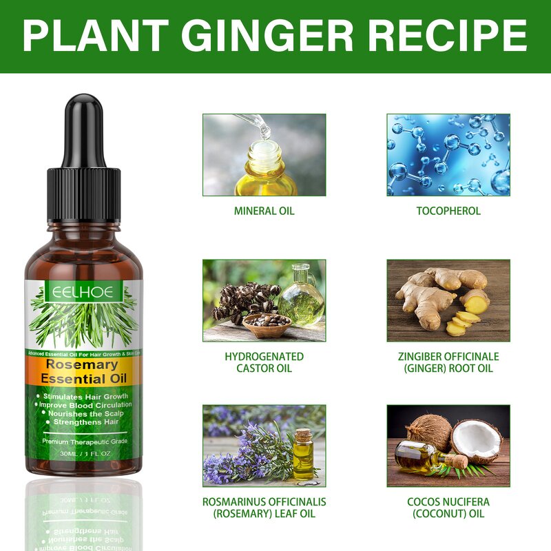 Rosemary Hair Oil - EELHOE Essential Growth Strengthening Nourishing Roots