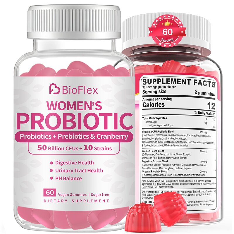 Women's Probiotic Gummies - OEM Private Label Cranberry Digestive Enzyme Vaginal