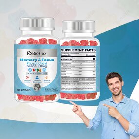 Nootropic Focus Gummies - OEM Sugar Free Phosphatidylserine Vitamin C D3 Kids Teens